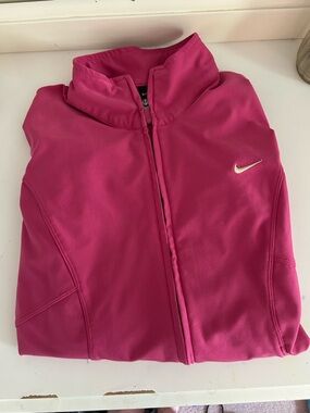 Nike Women's Hot Pink Zip-Up Bomber Jacket